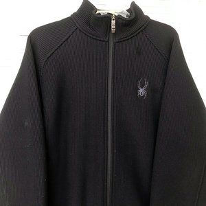 SPYDER Core M HEAVY Black Mens  Ski Snow Sweater Jacket Knit and Fleece SNAGS